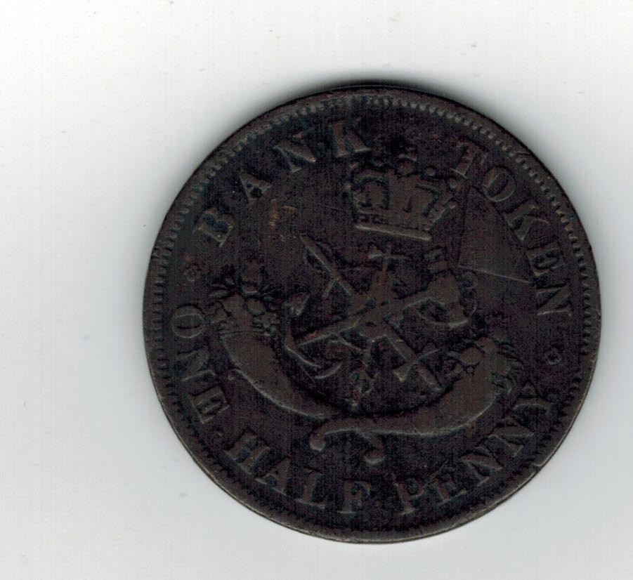 1854 Upper Canada Half Penny