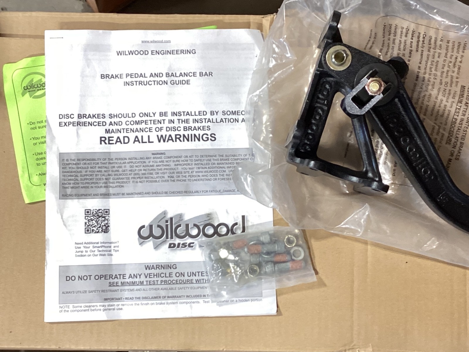 Wilwood Floor Mount Brake Pedal, Balance Bar Pedal Assembly, Aluminum Dual 6:1