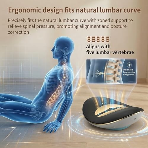 Electric Lumbar Traction Device,Lower Back Massager,Back Traction Device with