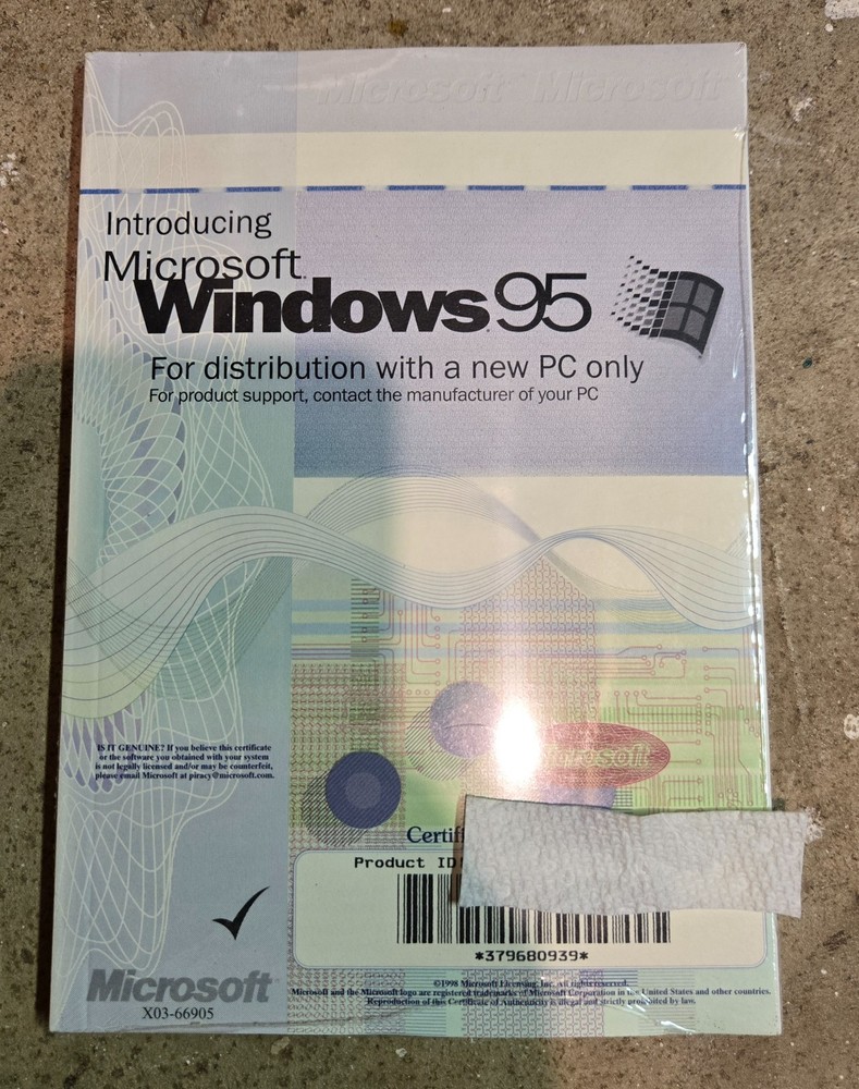 Microsoft Introducing Windows 95 (For Distribution With A New PC) CD-ROM Unused