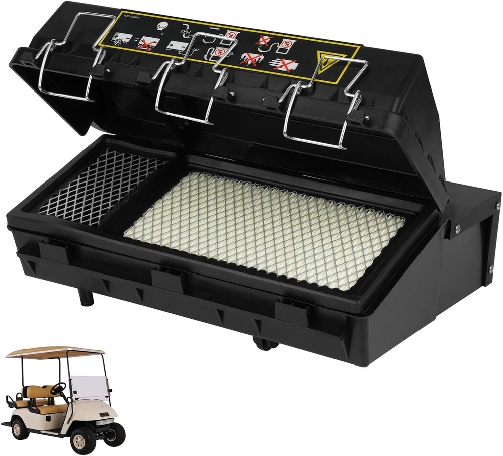 EZGO Air Box Filter Assembly, Include Air Filter Element, Filter Cover and Housi