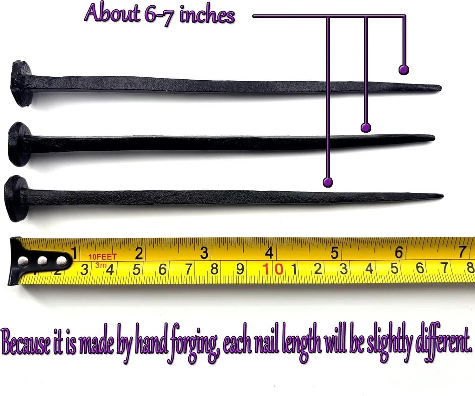 3 Pcs Hand Forged Nails,Hand Forged Crucifixion Nails,Jesus Cross,Iron Nails,Jes