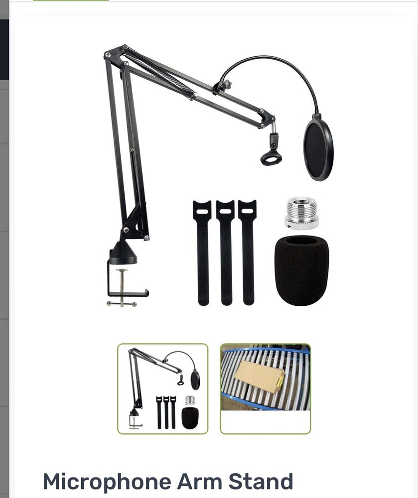 microphone swing arm clamp on stand