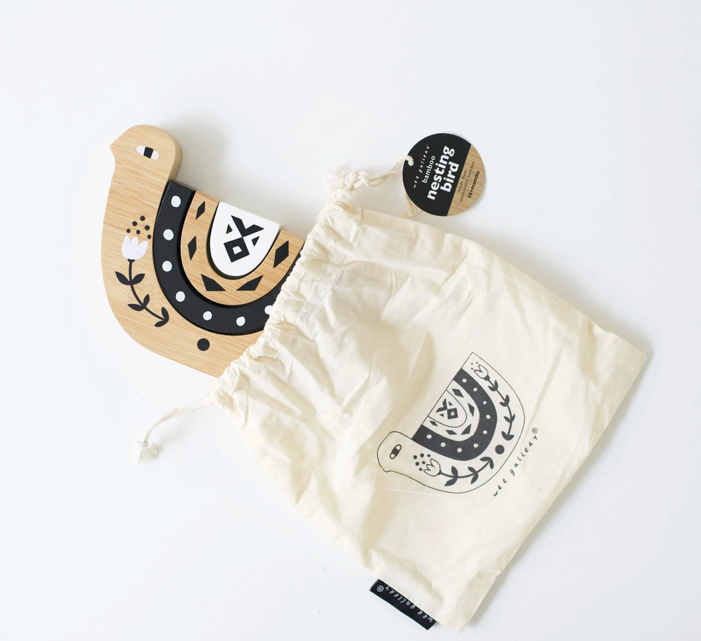 Wee Gallery Bamboo Nesting Bird - Eco friendly. Scandi Look.