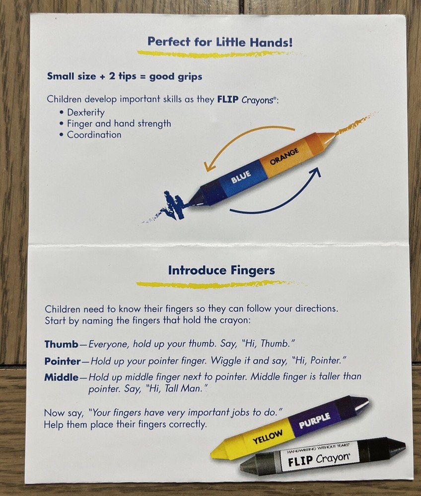 Learning Without Tears Flip Crayons Non-Toxic Multiple Color Crayon Set 206
