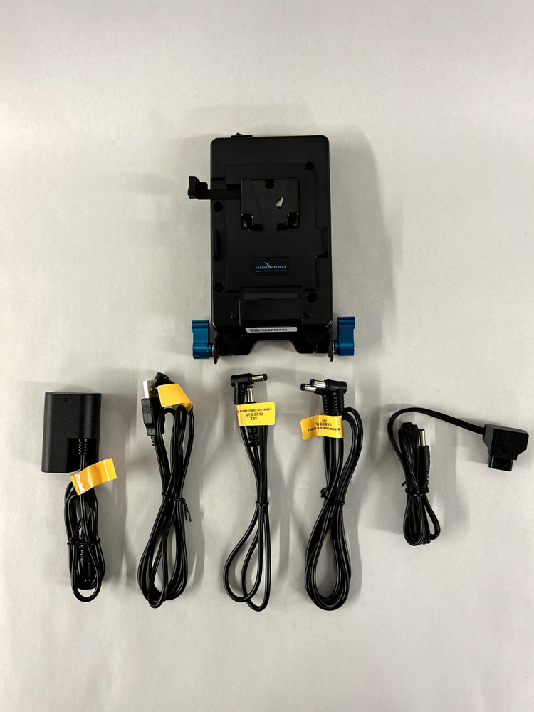 Indipro Universal V-Mount Plate with Multiple Outputs w/ 15mm Rod Base System