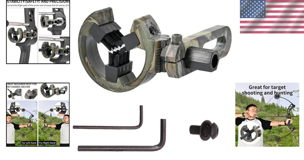 Adjustable Capture Arrow Rest for Compound & Recurve Bows - Precision Shooting