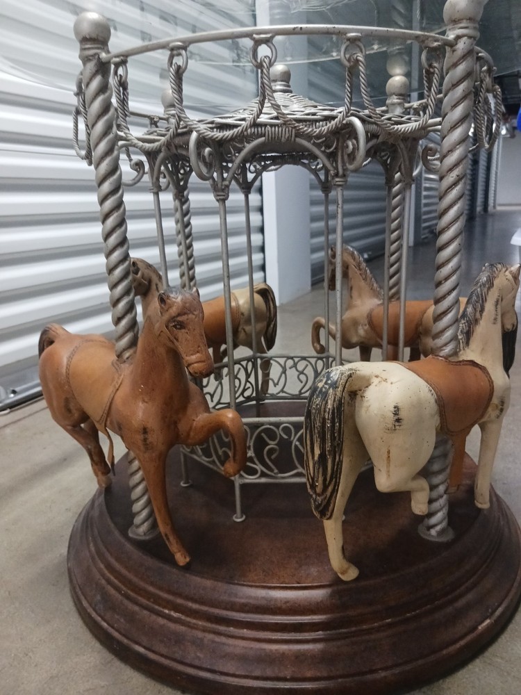 2-Carousel Horse End Tables