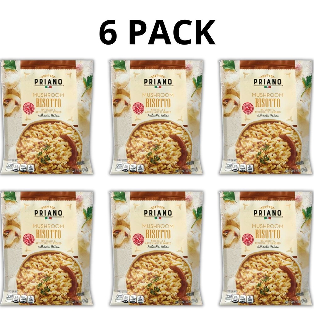 Priano Mushroom Risotto, 6 oz - 6 Pack
