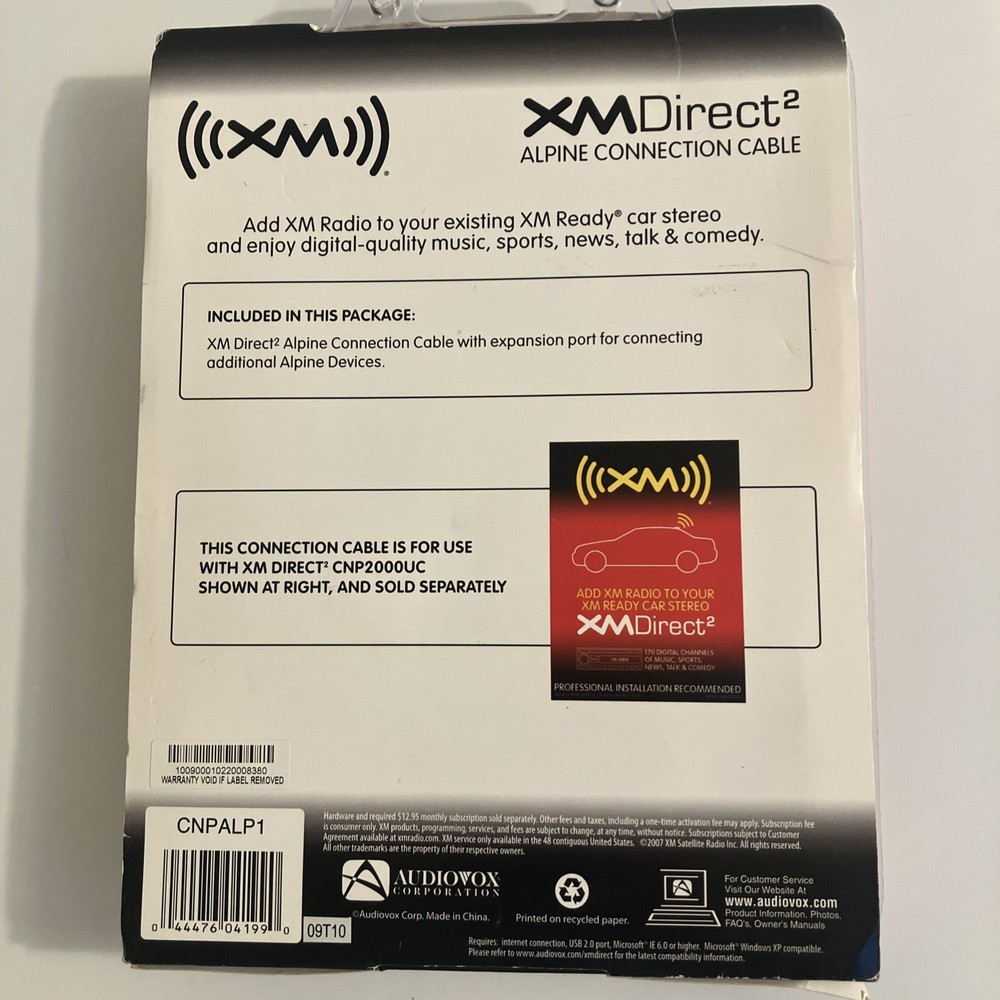 XMDirect2 Alpine Connection Cable