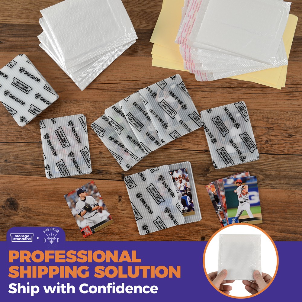 Ding Defend 3.5" x 4.5" Card Shipping Protector Envelopes Bubble Mailer Kit