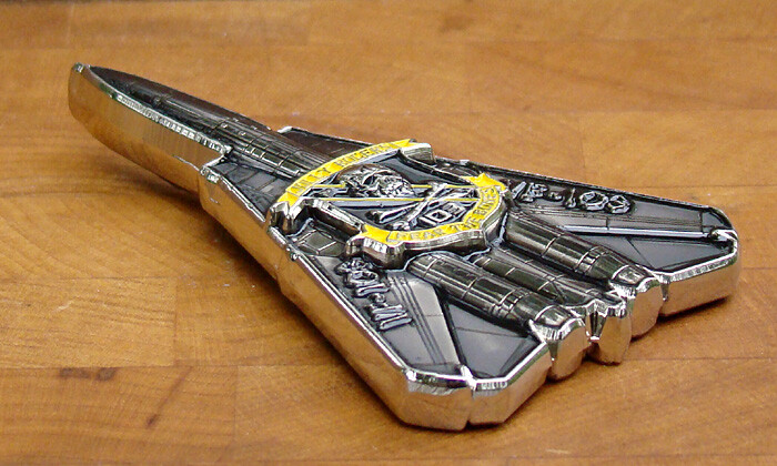 VF-103 Jolly Rogers F-14 Tomcat Squadron Challenge Coin "FEAR THE BONES" 3D 3"