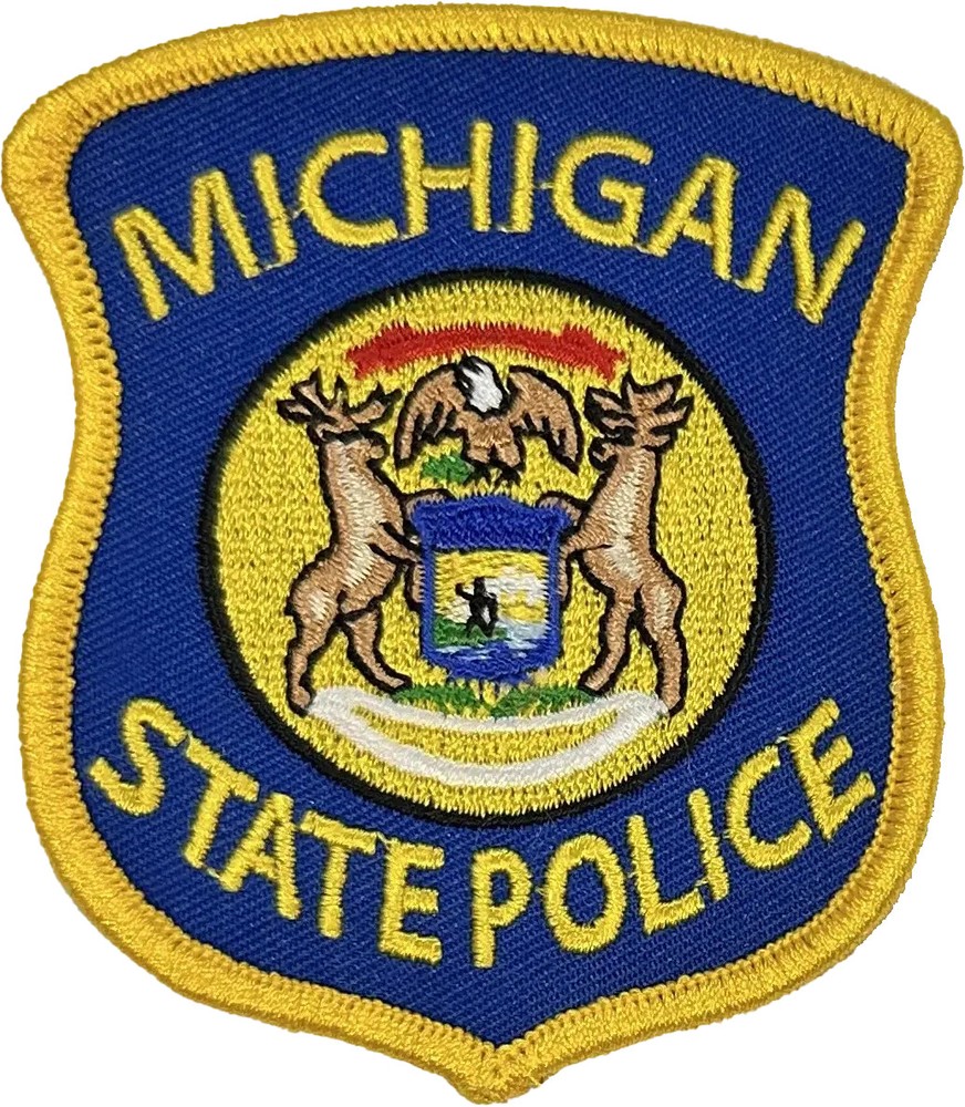 MICHIGAN STATE POLICE SHOULDER PATCH: Hat Patch, Size Small