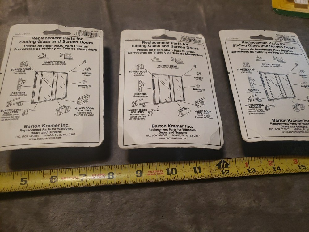 3 Barton Kramer Wallace Sliding Glass Door Replacement Roller Hh3