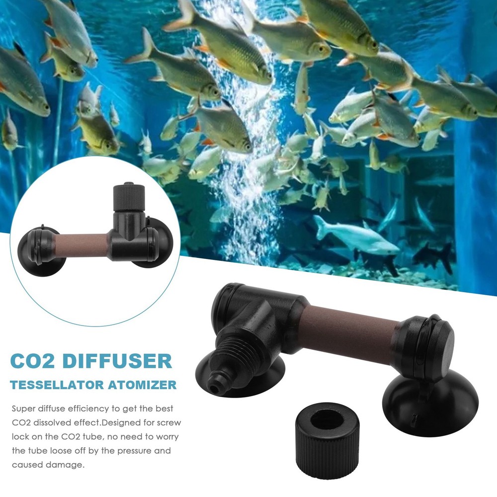 Fish Tank Plastic Aquarium CO2 Diffuser Tessellator Atomizer Dual Suction9140