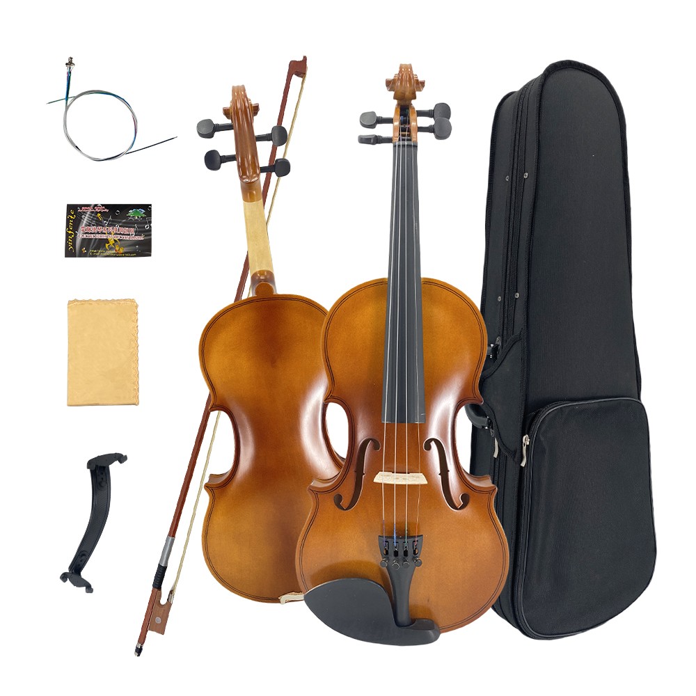 4/4 Violin Starter Gift Set Spruce & Maple with Case, Bow, Shoulder Rest
