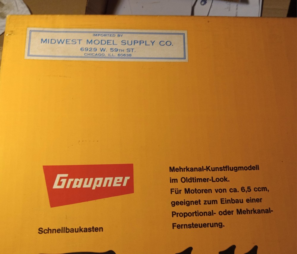 Vintage German Graupner Middle Stick kit with float kit