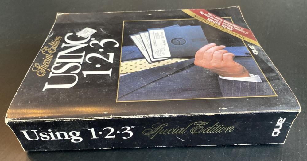 Vtg 1987 "USING 123 Special Edition" Spreadsht Manual Command Reference Card Que