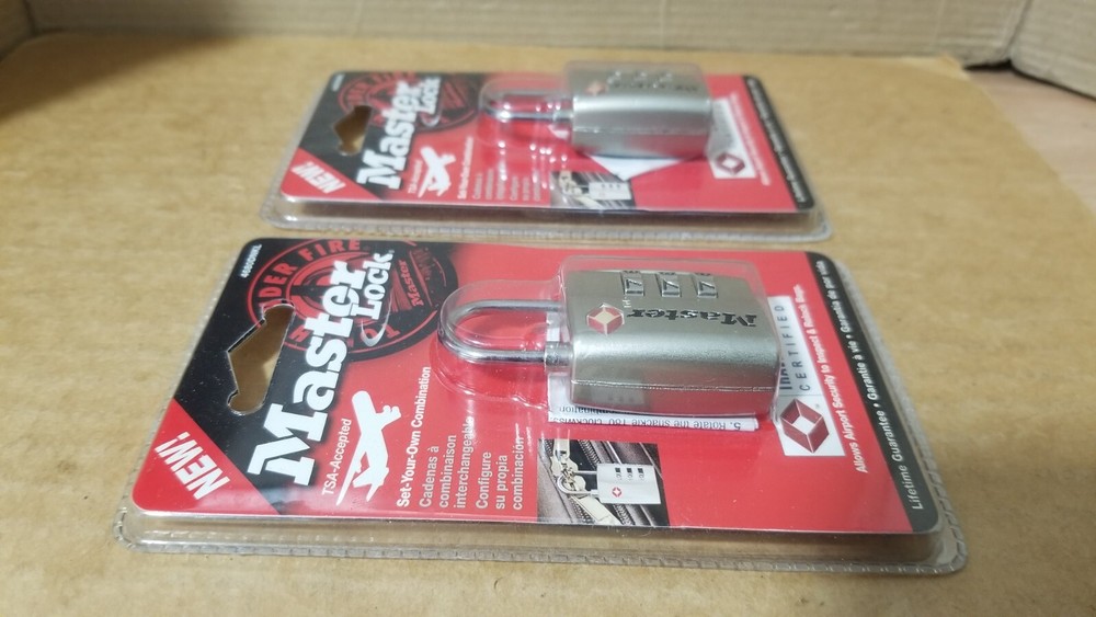 2PK Master Lock 4680DNKL Luggage Locks Allows TSA Screeners Accepted, New