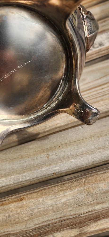 Vintage International Silver Co. Silverplate Claw Footed Teapot