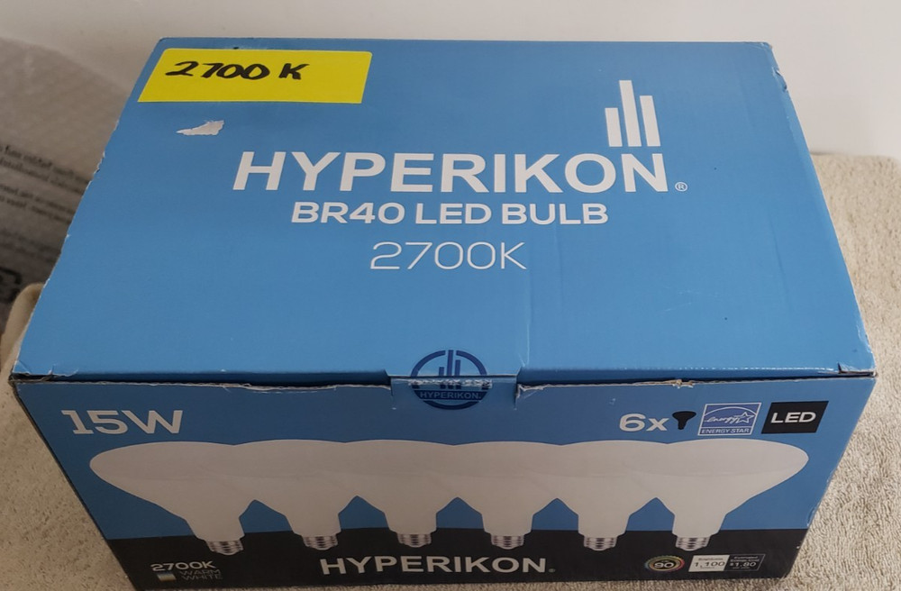 Hyperikon BR40-15D27 LED Bulb 15W, 2700k 6 pack