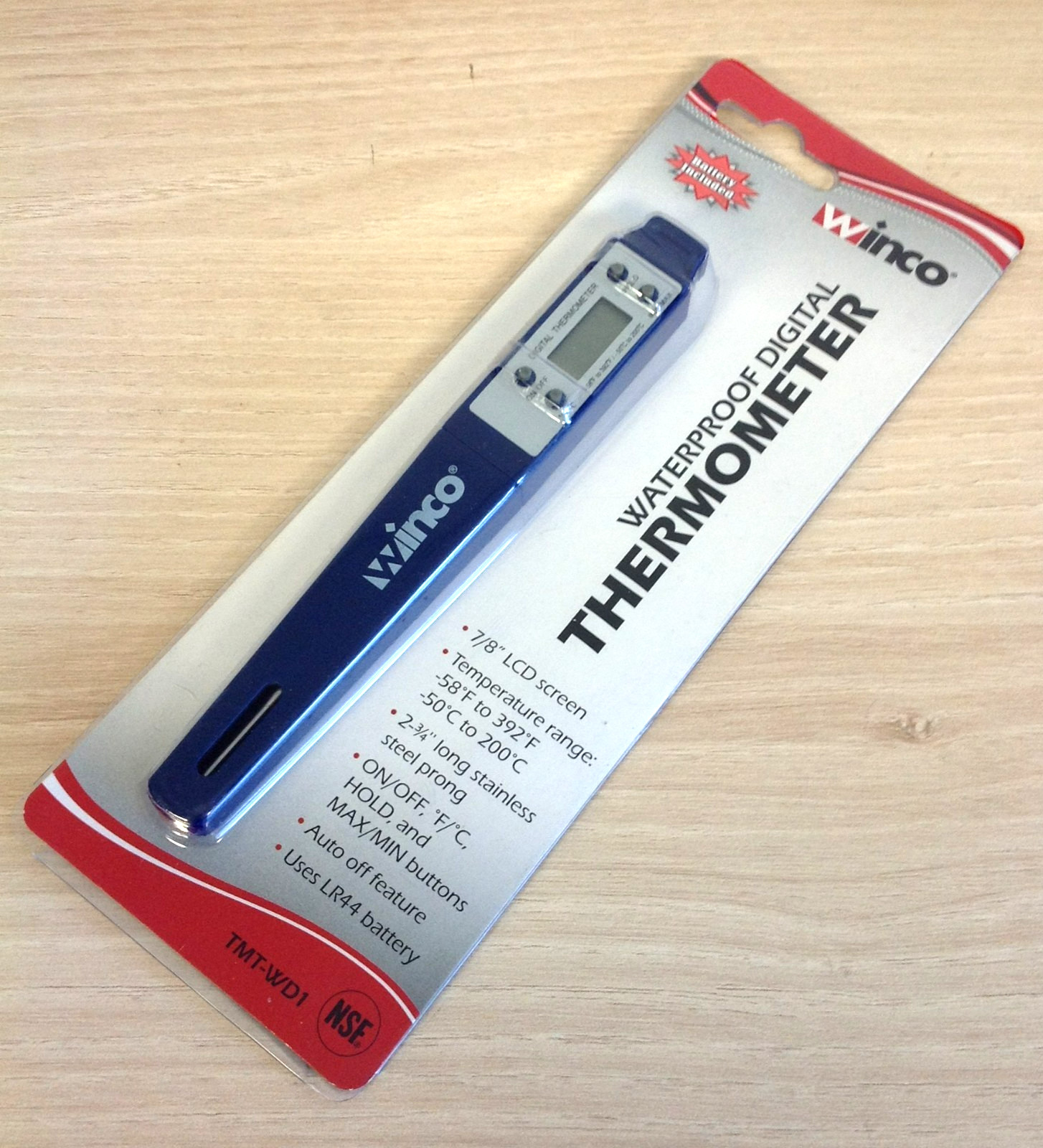 Winco TMT-WD1 Pen Style Digital Thermometer Waterproof Food Service 2.75" Probe