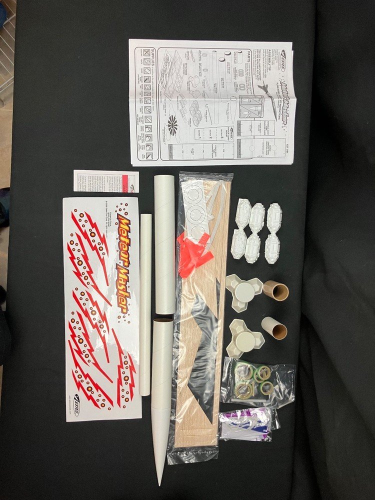 Vintage OOP Estes METEOR MASHER Flying Model Rocket Kit - Open - Complete