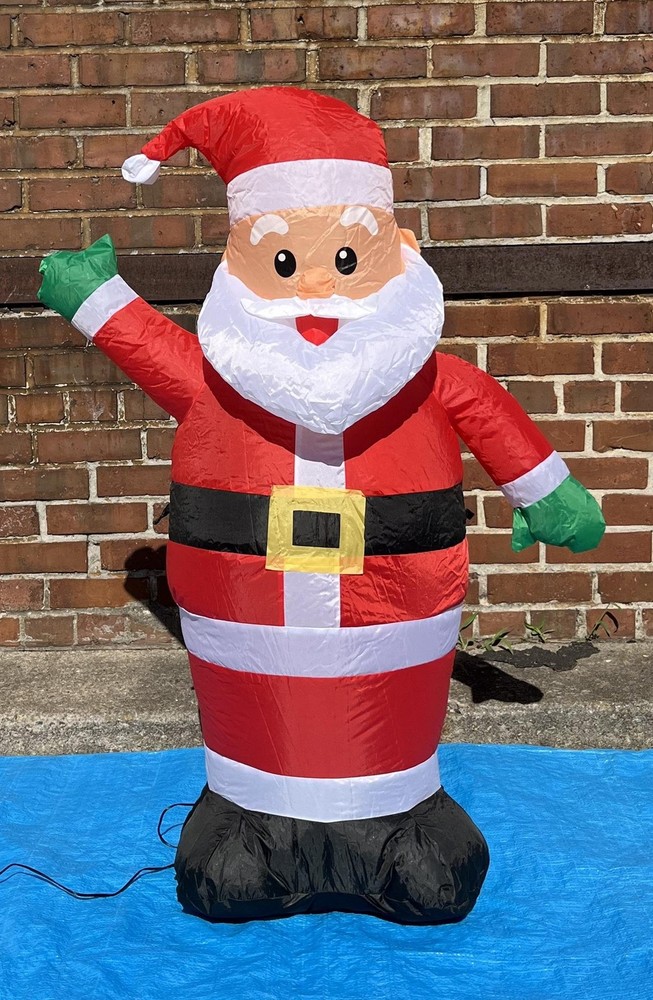 3.5 ft. LED Santa with White Beard Inflatable