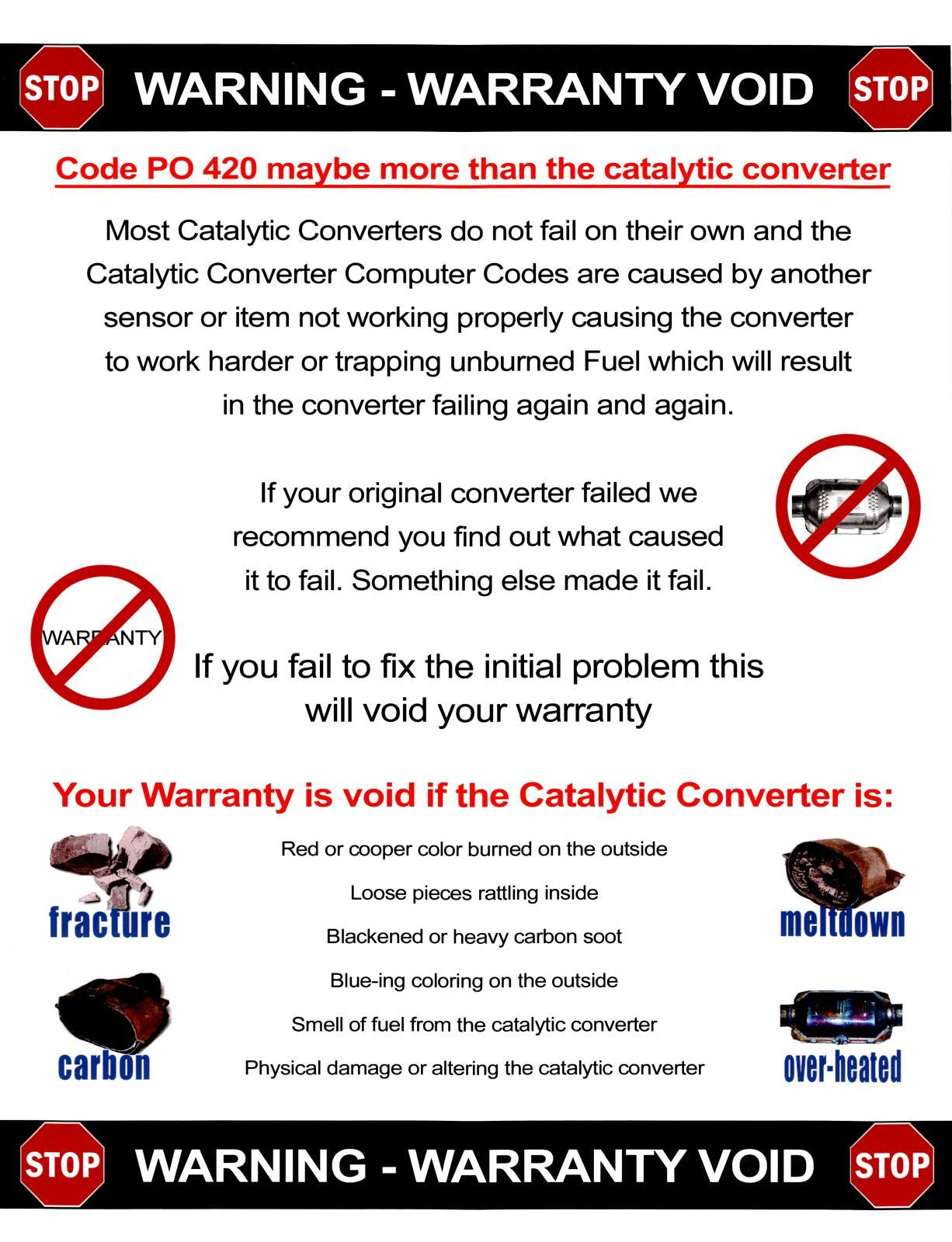 Catalytic Exhaust System Kit fits: 2010-2013 Ford Transit Connect 2.0L