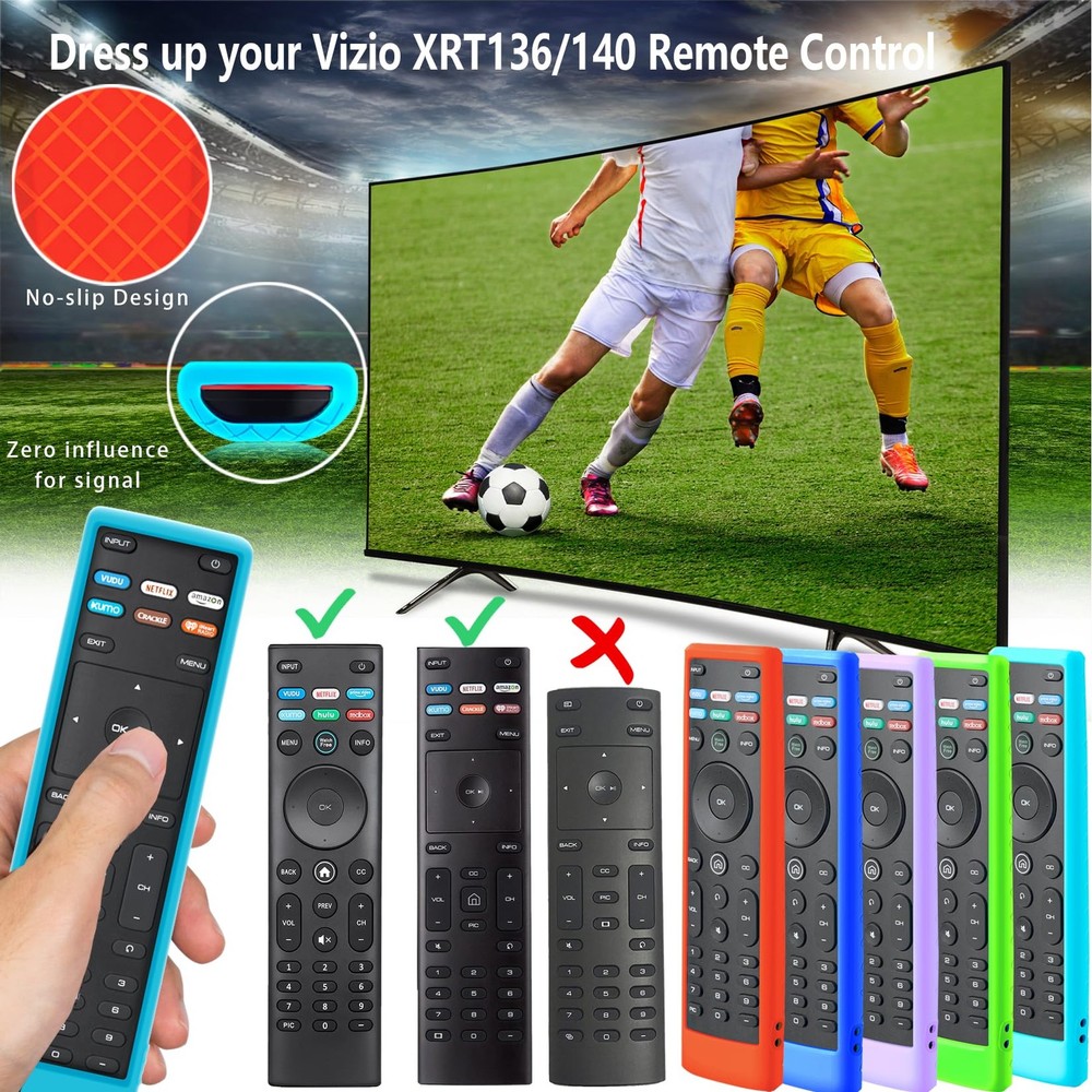 Case for Vizio TV Remote, Cover Compatible with Smart Glow Blue