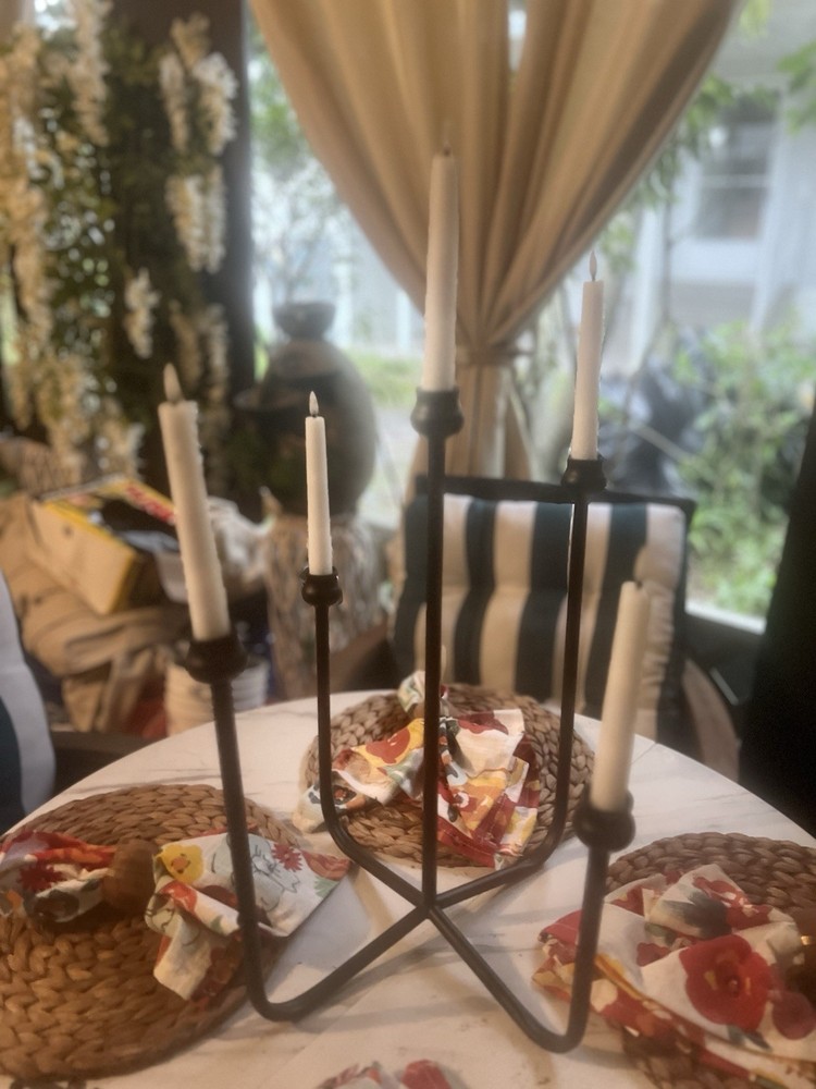 Five Arm Table Candle Sconce Candle Holder