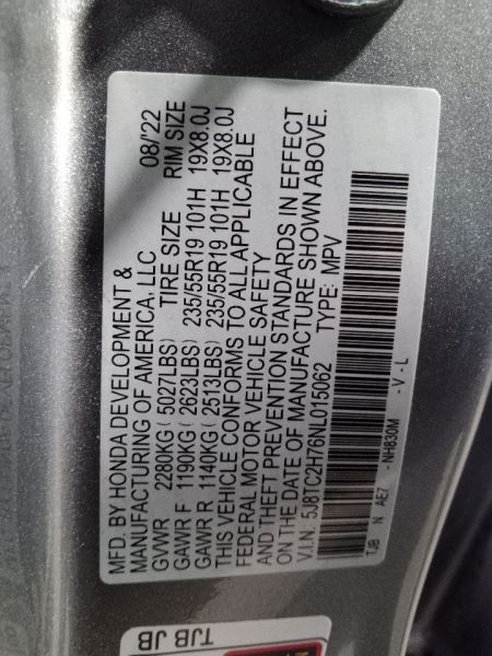 Rh Passenger Side 2022 Rdx Camera/Projector Sku#3685211