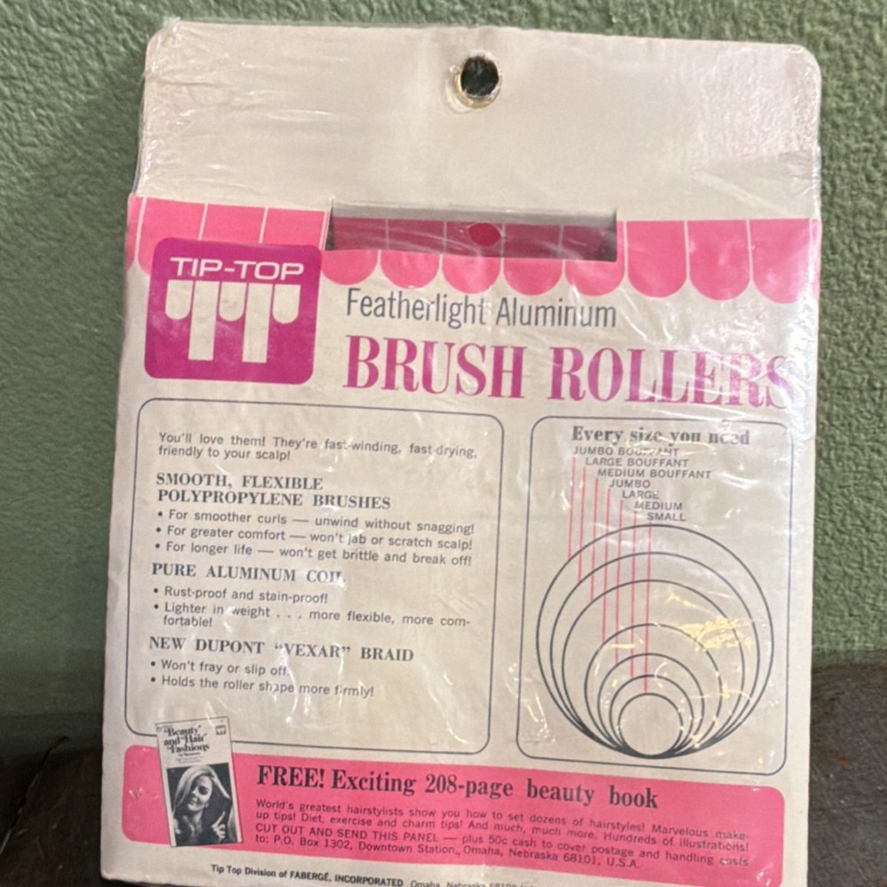 Tip-Top Featherlight Brush Rollers Rust-proof Jumbo 1 1/4 in Black