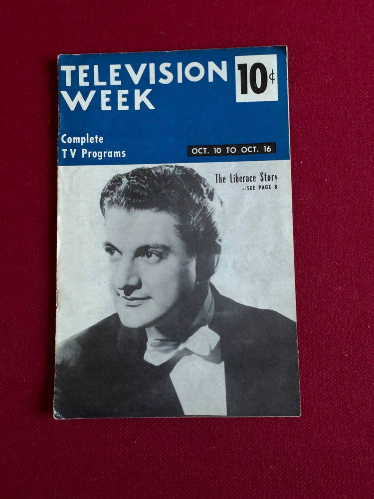 1953 Liberace, "Television Week" Program Guide (No Label) Scarce