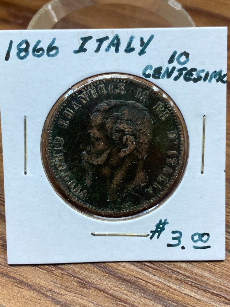 STORAGE UNIT FIND 1866 Italy 10 Centesimi  Coin