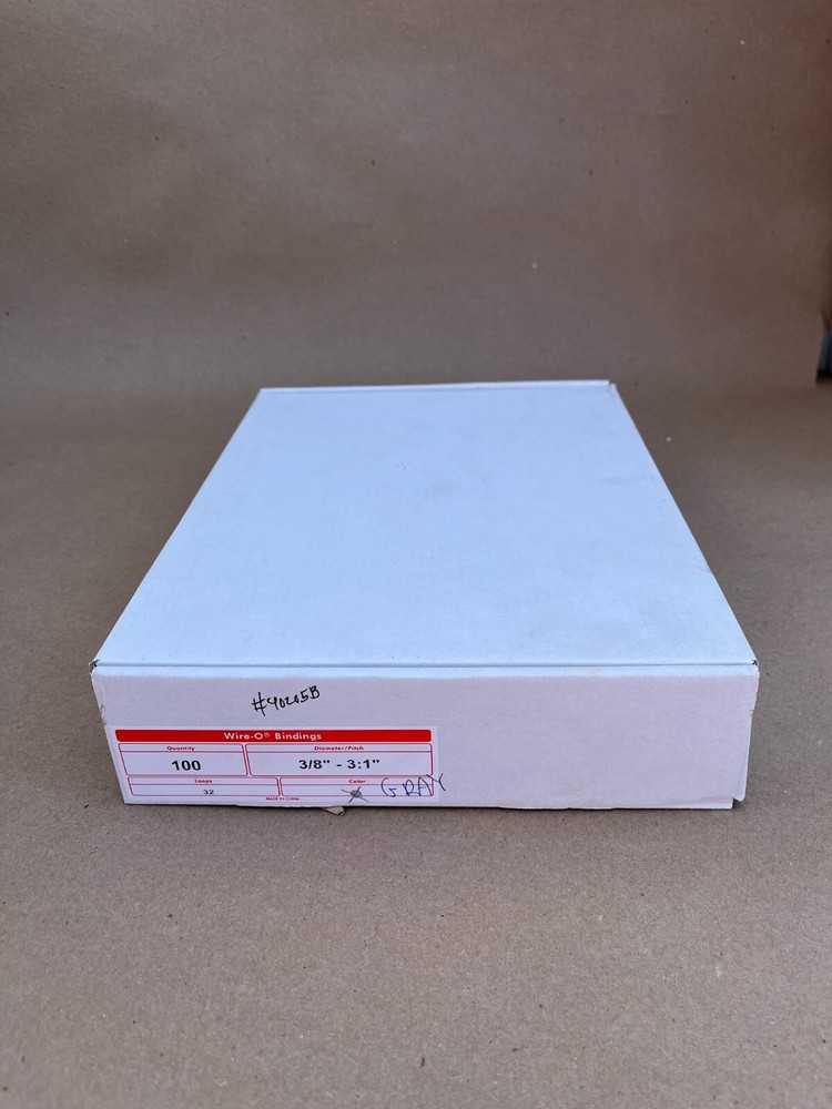 Wire O' Bindings, 32 loop Gray, Full Box 100 pcs size 3/8" - 3:1"