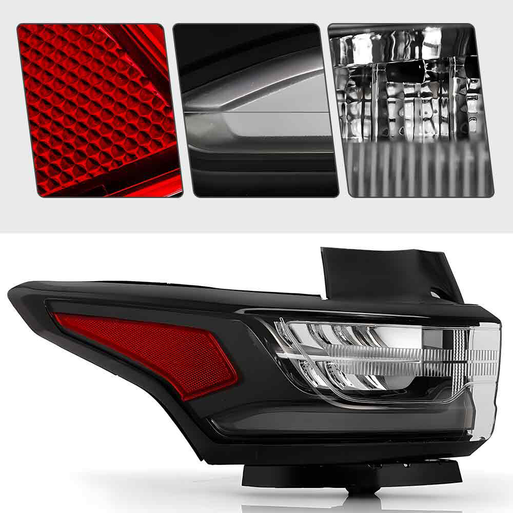 For 2018-2021 Chevy Traverse Full LED Tail Lights Black Outer Left+Right Pair