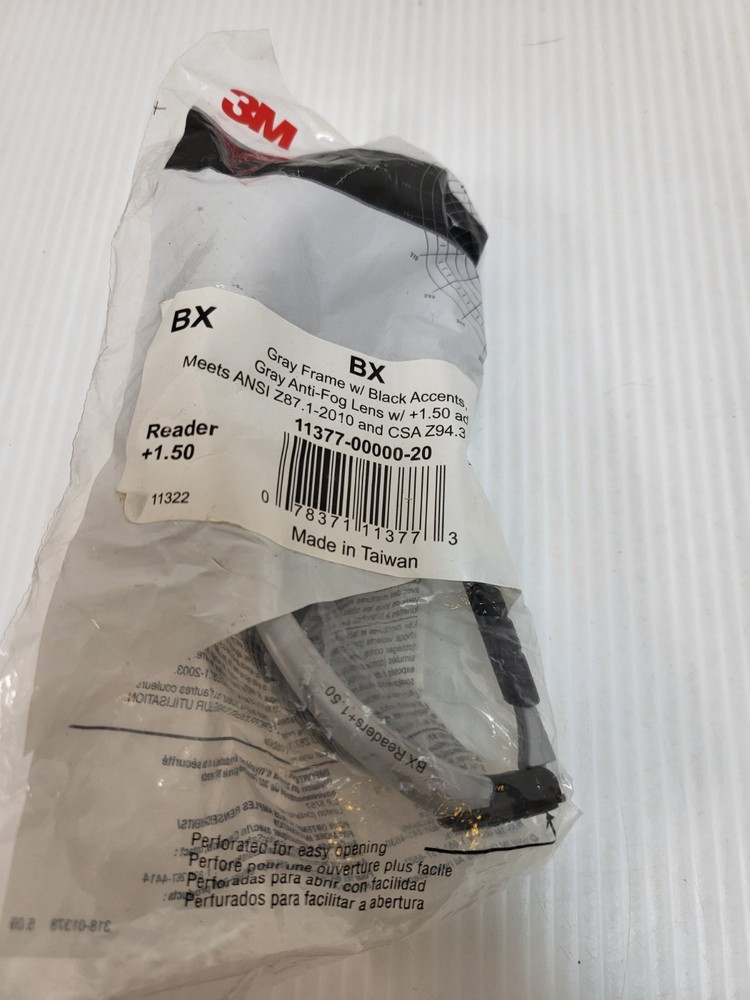 3m BX Readers +1.50 Safty Glasses 11322
