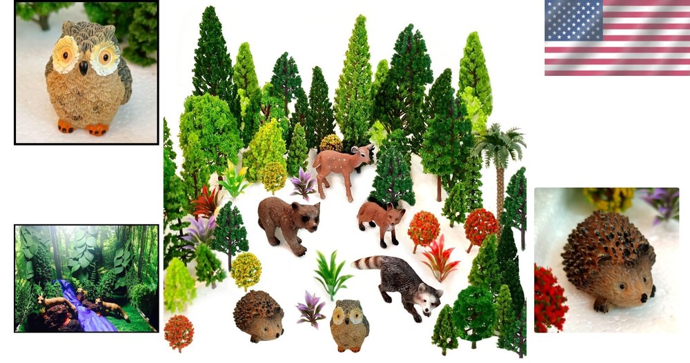 Ho Scale Animal Trees Set - 48pcs Model Train Scenery