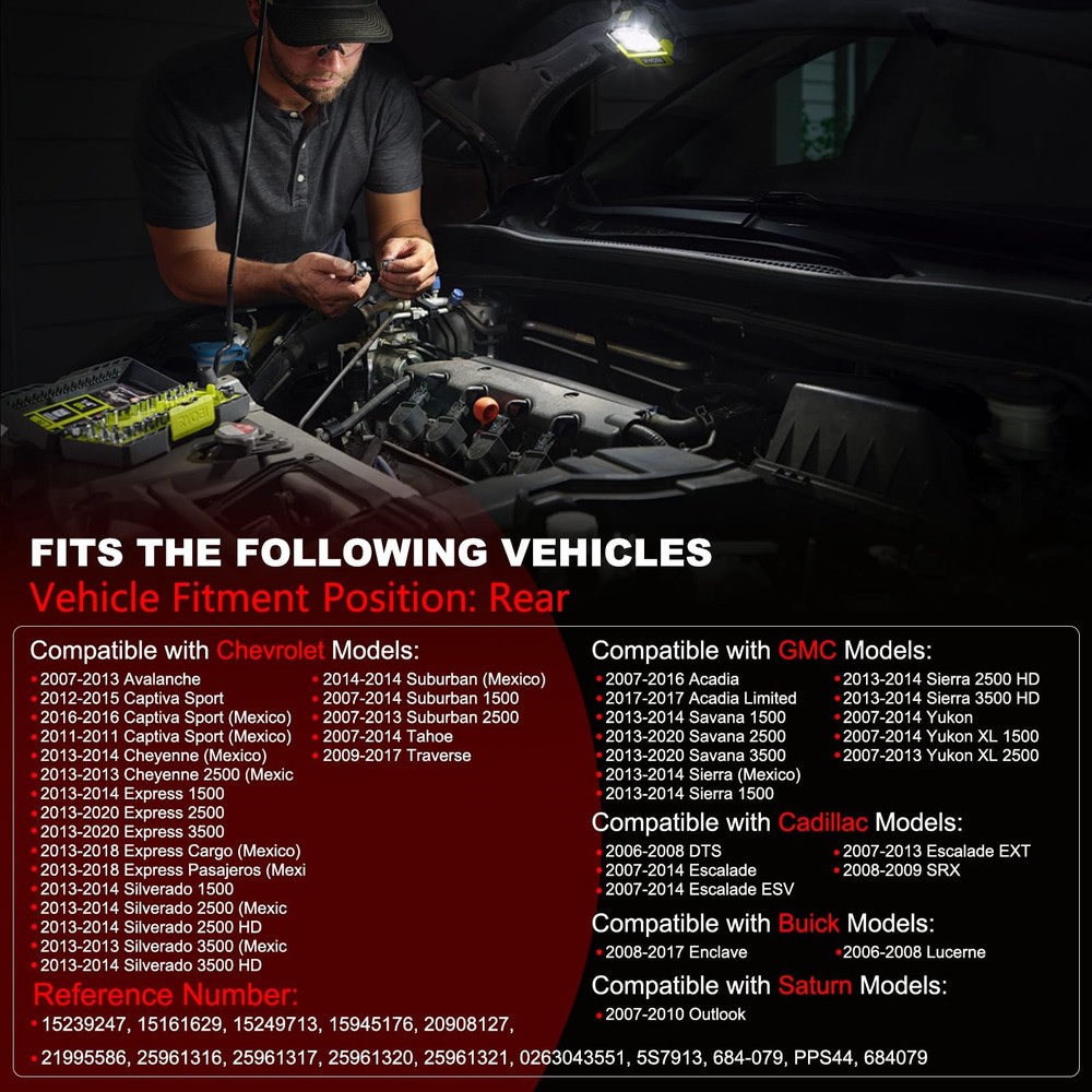 Backup Parking Assist Sensor Compatible with Chevy Avalanche Silverado Suburb...