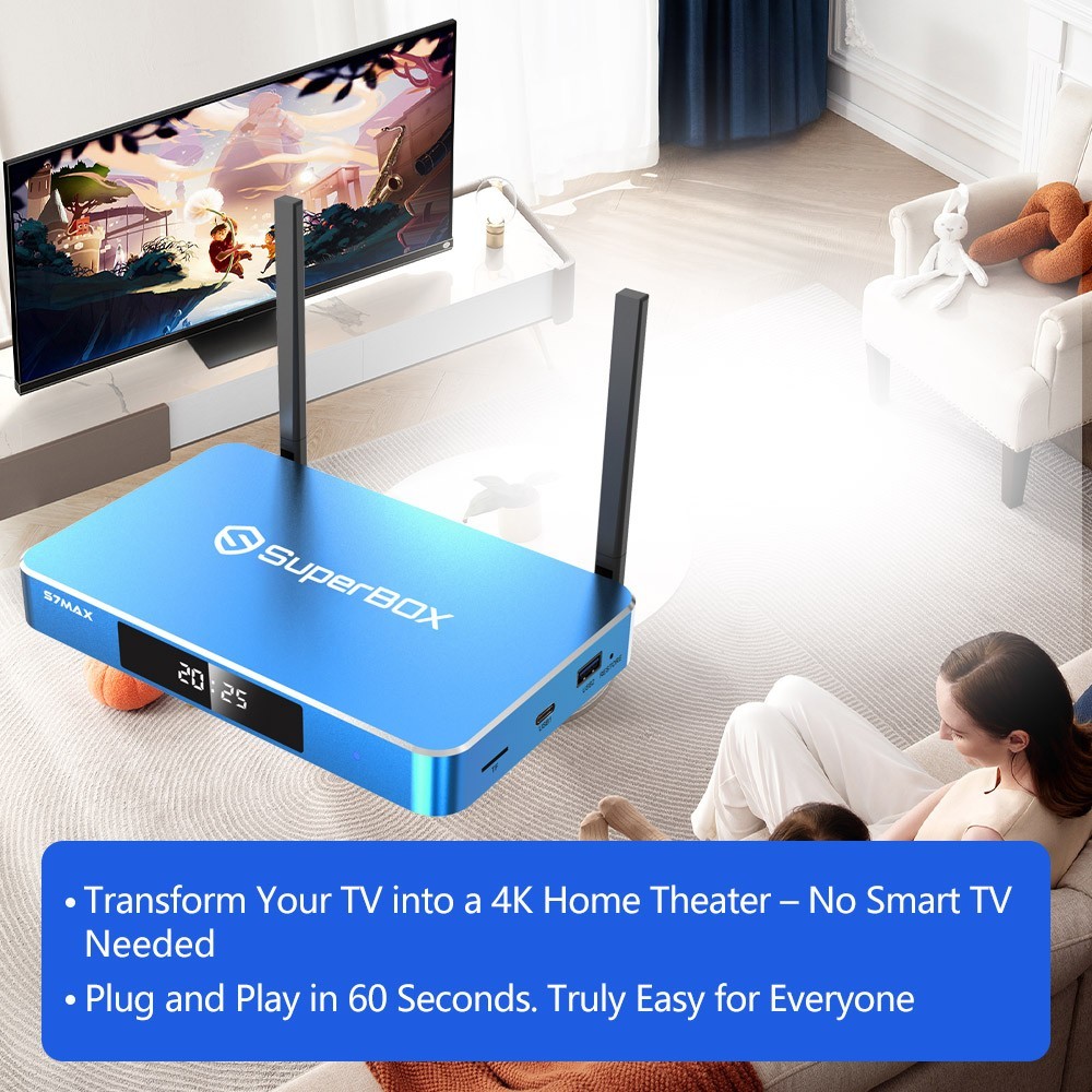 SuperBOX S7 Max HaveTime Shift Android Streaming Same Day Shipping message to Me