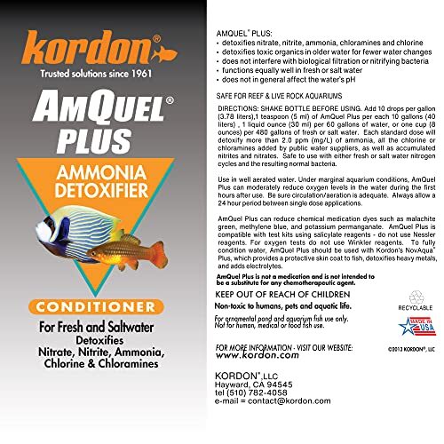 Amquel Plus Acondicionador De Agua Para Acuarios - Desintoxica Instantaneame...