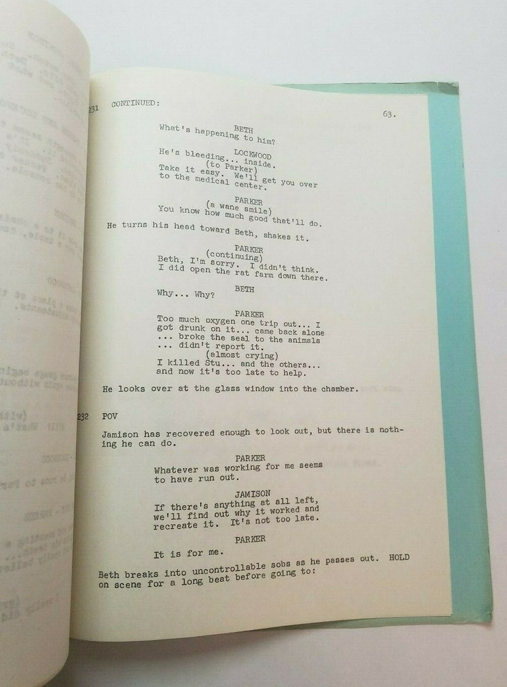 SEARCH / Judy Burns 1972 TV Show Script, "Countdown to Panic"