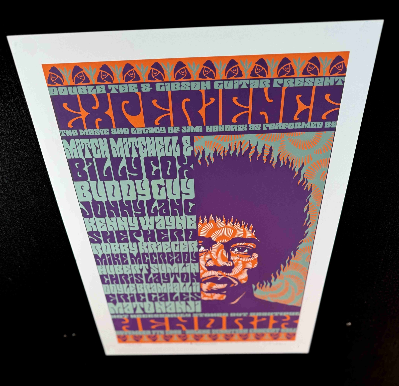 Experience Hendrix Jimi Poster Mitch Mitchell's final show Signed Gary Houston