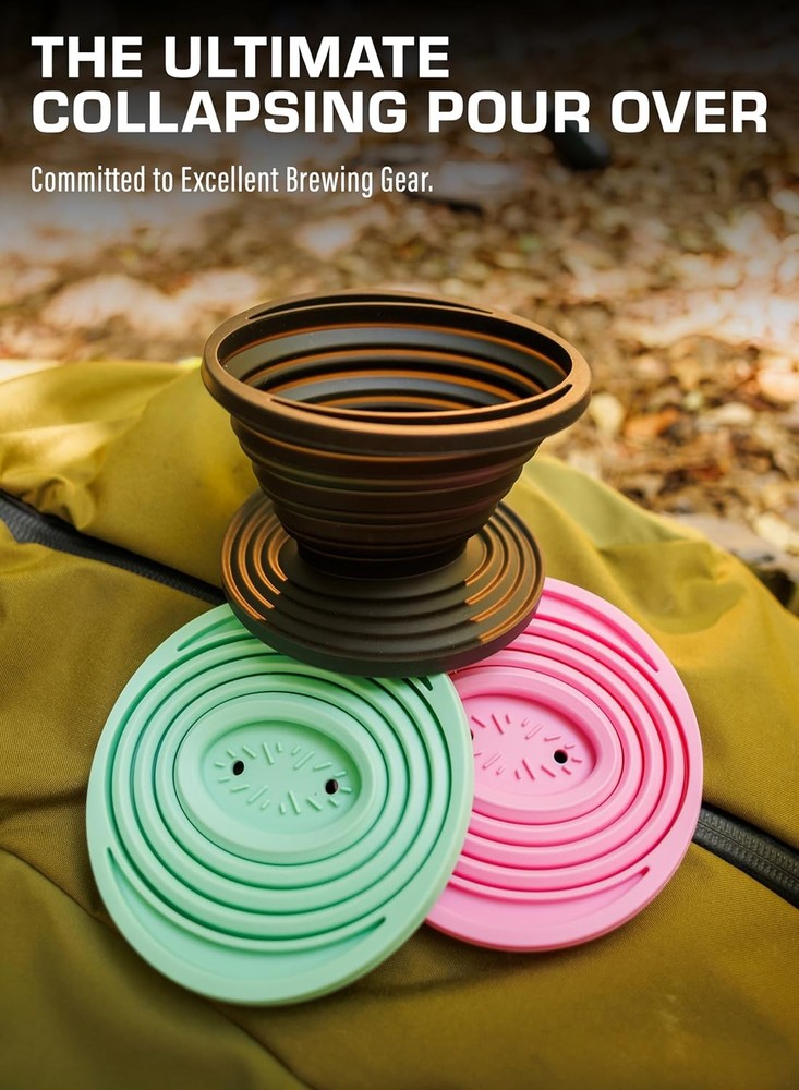 Sierra Collapsible Coffee Pour over Dripper Camping Coffee Filter Includes P