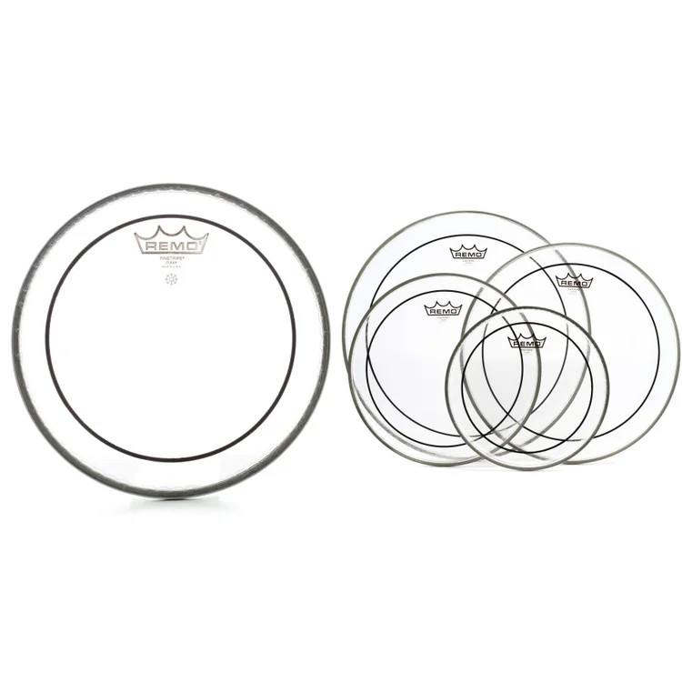 Remo Pinstripe Clear 5-piece Tom Drumhead Bundle