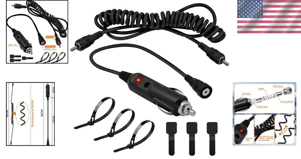 Universal 12V Snowmobile Helmet Heated Shield Kit - Includes RCA & Cable Ties