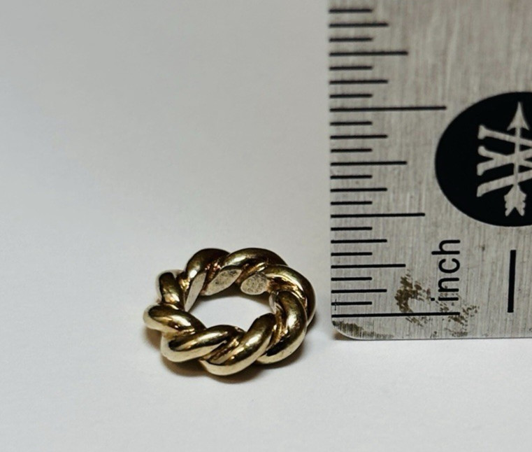 Pandora 14k Yellow Gold Twist Spacer Bead 750353 - STOCK
