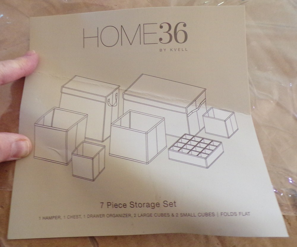 Home36 by Kvell 7pc Collapsible Soft Storage Set - Leaf Print