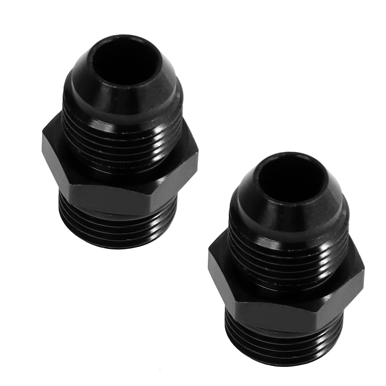 ORB O-ring AN12 12AN to AN12 12AN Male Adapter Fitting Black Pack of 2